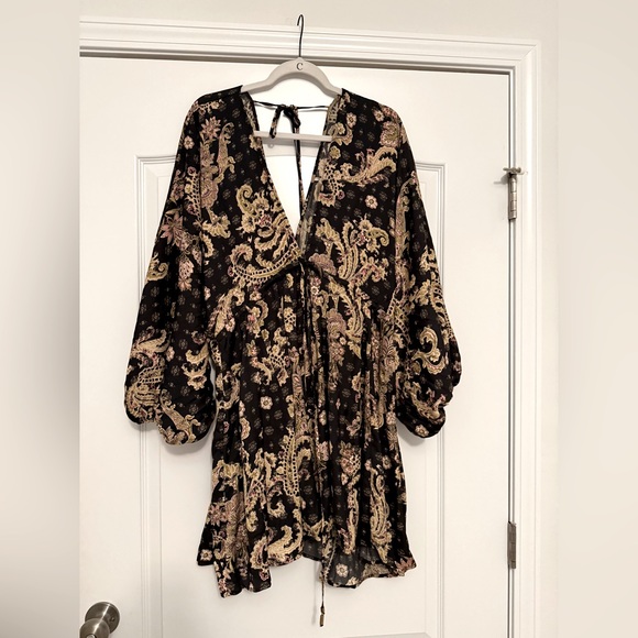 Free People Black Arzel Mini Dress - Picture 2 of 5